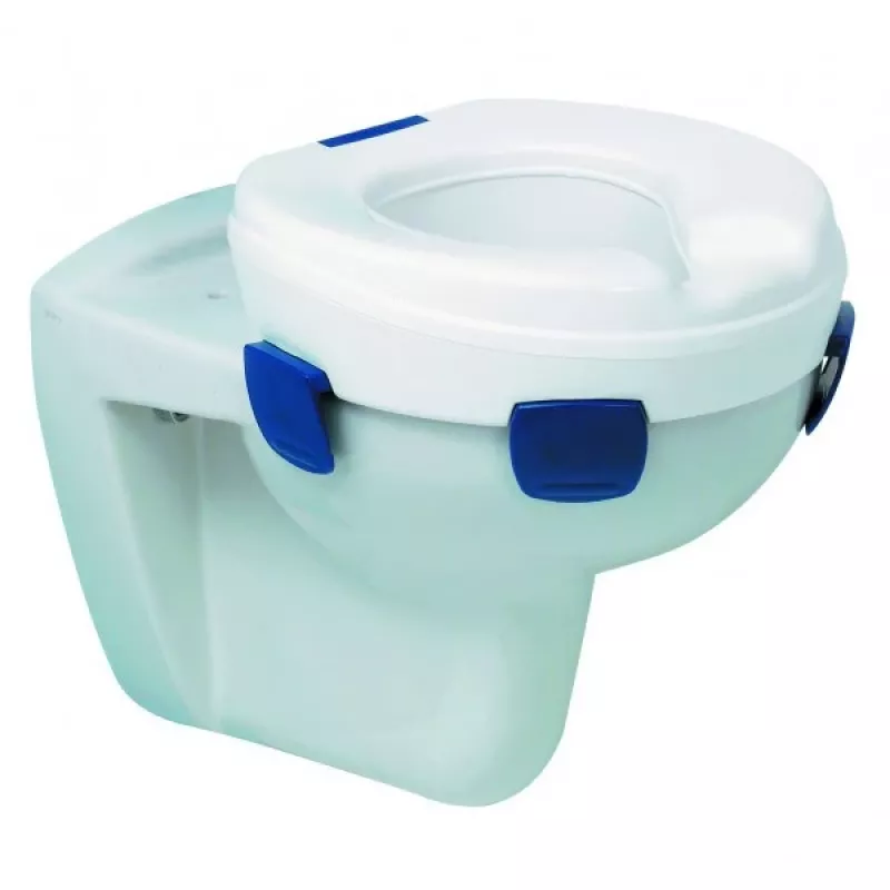 Toilet seat extension HERDEGEN Sahag 580540 Blue White round 410×420×110 mm polypropylene, max load 185 kg