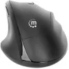 Manhattan Ergonomic Wireless Mouse, Right Handed, Adjustable 800/1200/1600dpi, 2.4Ghz (up to 10m), Six Button with Scroll Wheel, Combo USB=A and USB-C receiver, Black, AA battery (included), Three Year Warranty