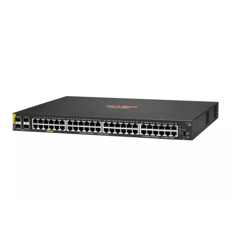 Hewlett Packard Enterprise HPE Aruba Networking CX 6100 48G Class4 PoE 4SFP+ 740W Switch - Switch - L3 - managed - 48 x 10/100/1000 (PoE+) + 4 x 1 Gigabit/10 Gigabit SFP+ (Uplink)
