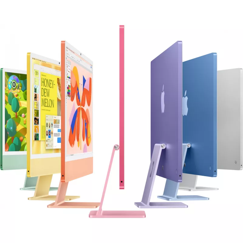 APPLE iMac Z1EH 59,62cm 23,5Zoll standard glass M4 10C CPU/10C GPU/16C N.E. 16GB 1TB SSD Gbit Eth MM MaKey TID DE Silver (Z1EH-MWUU3D/A-07BRXG)
