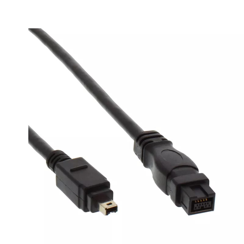 FireWire 400 to 800 Cable InLine 34901 1m Male/Male Black