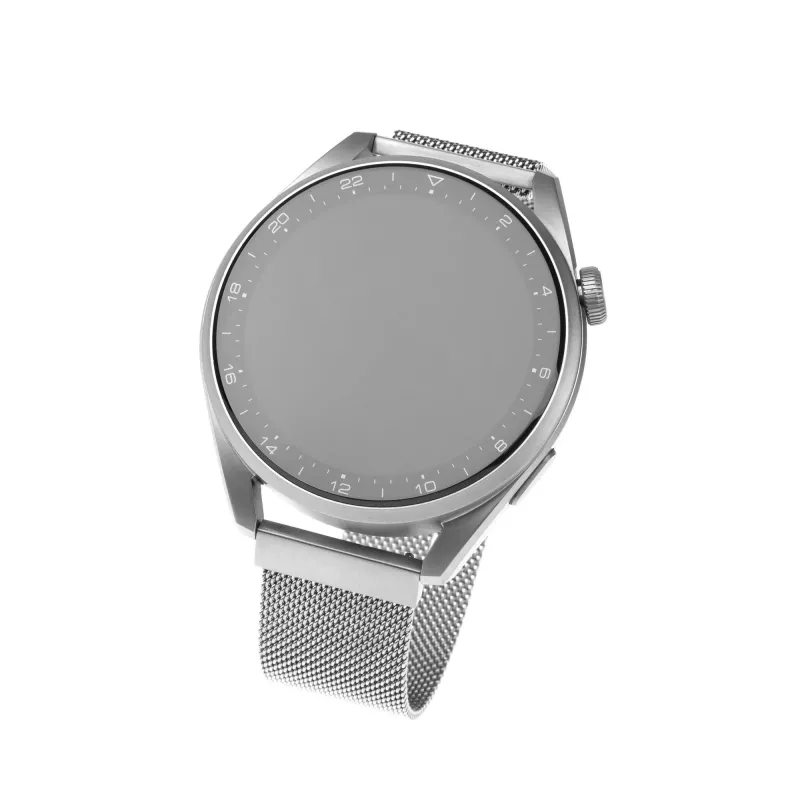 Watch mesh strap FIXED FIXMEST-20MM-SL — 20 mm silver quick-release metal band