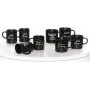 Porcelain Coffee Mug set by ritzenhoff & breker SVART 390 ml, dishwasher-safe, black, set of 4