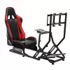 Racing cockpit huzaro Speed 6.0 with adjustable seat, steel frame, 30°–90° angle, supports up to 120 kg, red, 1080×1360×560 mm