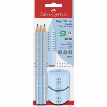 Graphite Pencil Faber-Castell 580074 B Light Blue Triangular