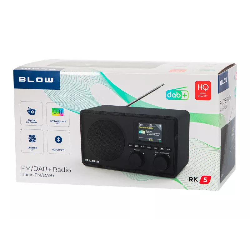 BLOW kitchen radio RK5 FM/DAB+ with Bluetooth, black