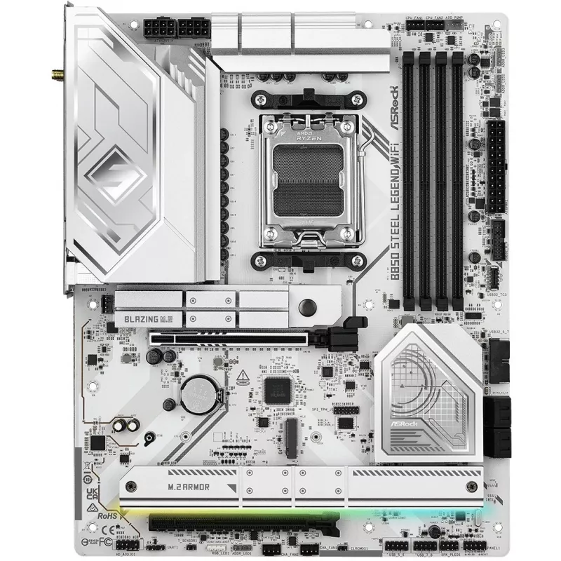 Motherboard ASROCK B850 Steel Legend WiFi ATX — AMD B850, Socket AM5, DDR5, 4x DIMM, 4x M.2, Wi‑Fi 7, 2.5Gb LAN