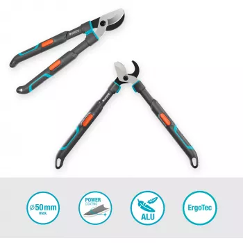 Gardena loppers TeleCut Pro S Grey/turquoise 52cm - 67cm (12040-88)