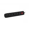 Surge protector NATEC Bercy 400 — 5 sockets, 3 m cable, black