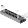 DeLOCK External USB 5 Gbps Hub with 13 Ports + Switch, USB 3.2 Gen 1 (3.1 Gen 1) Type-B, USB 3.2 Gen 1 (3.1 Gen 1) Type-A, 5000 Mbit/s, Grey, Aluminium, 1 m
