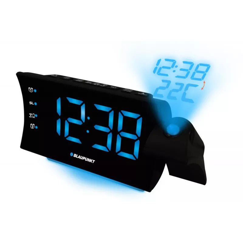 Blaupunkt CRP81USB Clock Radio with Projection and USB Charging, Black