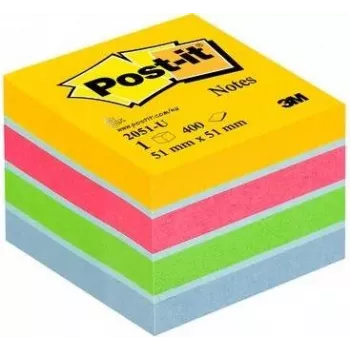 Post-It 2051-U Sticky Notes square Blue - Green - Pink - Yellow (2051-U)