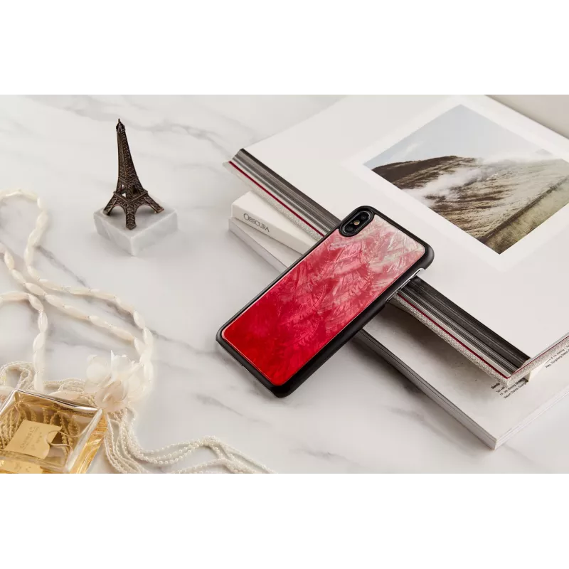 Smartphone case iKins for iPhone XS Max — pink lake with black accents