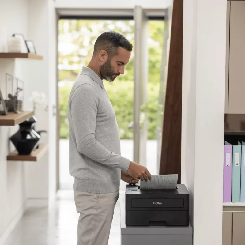 Laser printer Brother HL-L2460DNYJ1 — A4 monochrome, 34 ppm, duplex, Ethernet, 128 MB, 251-sheet input