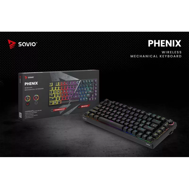 Savio Phenix SAVGK-RED Keyboard Gaming USB RF Wireless Bluetooth QWERTY