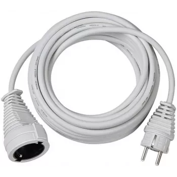 brennenstuhl H05VV-F 3G1, 5 - Power Extension Cable - CEE 7/4 (W) to CEE 7/7 (M) - 10 m - White