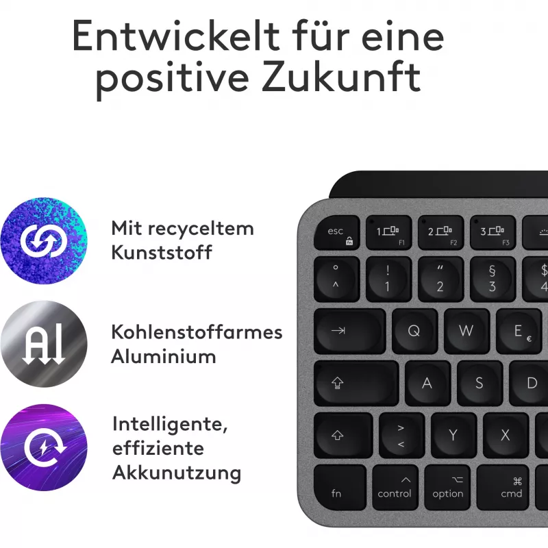Keyboard Logitech MX Keys Mini For Mac QWERTZ German Black Grey