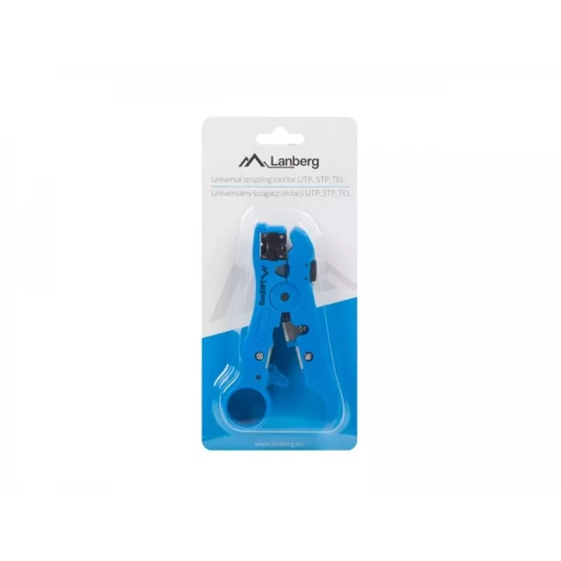 Cable stripper LANBERG NT-0102, plastic handle, protective insulation, replaceable blades, blue