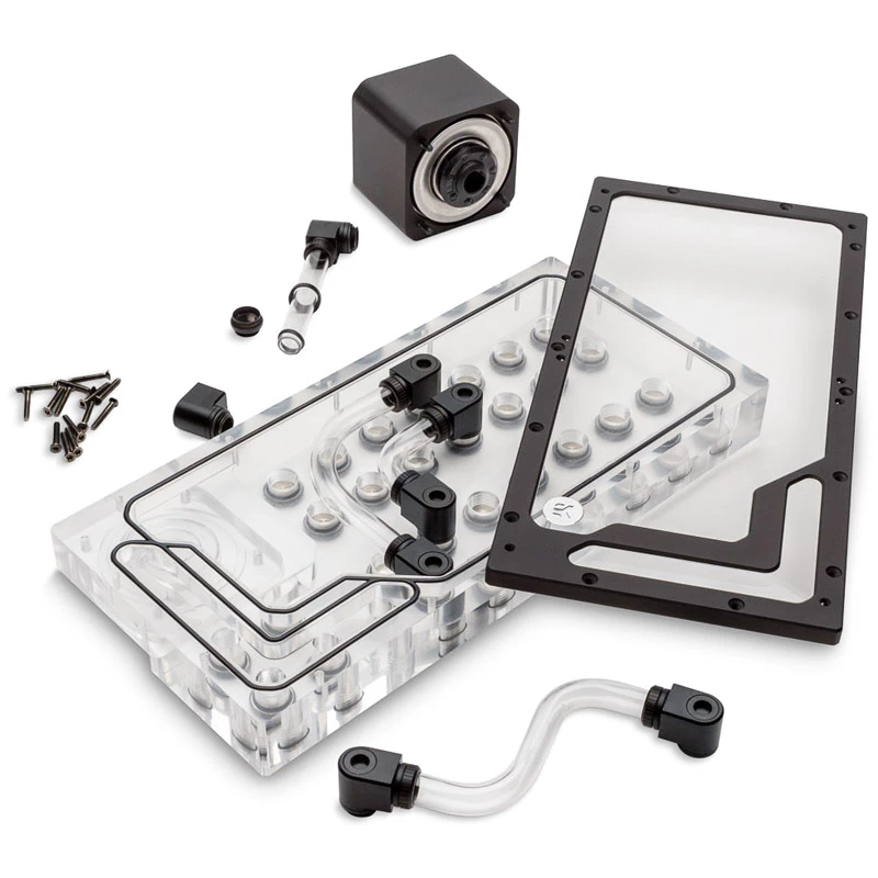Pump distribution plate EK Water Blocks EK-QuantumX Loophole D5 PWM Black Plexiglass