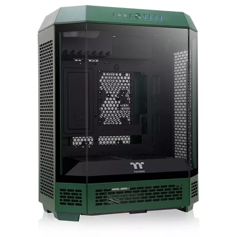 The Tower 600 , Tower-Enclosure Dark Green, Tempered Glass x 3
