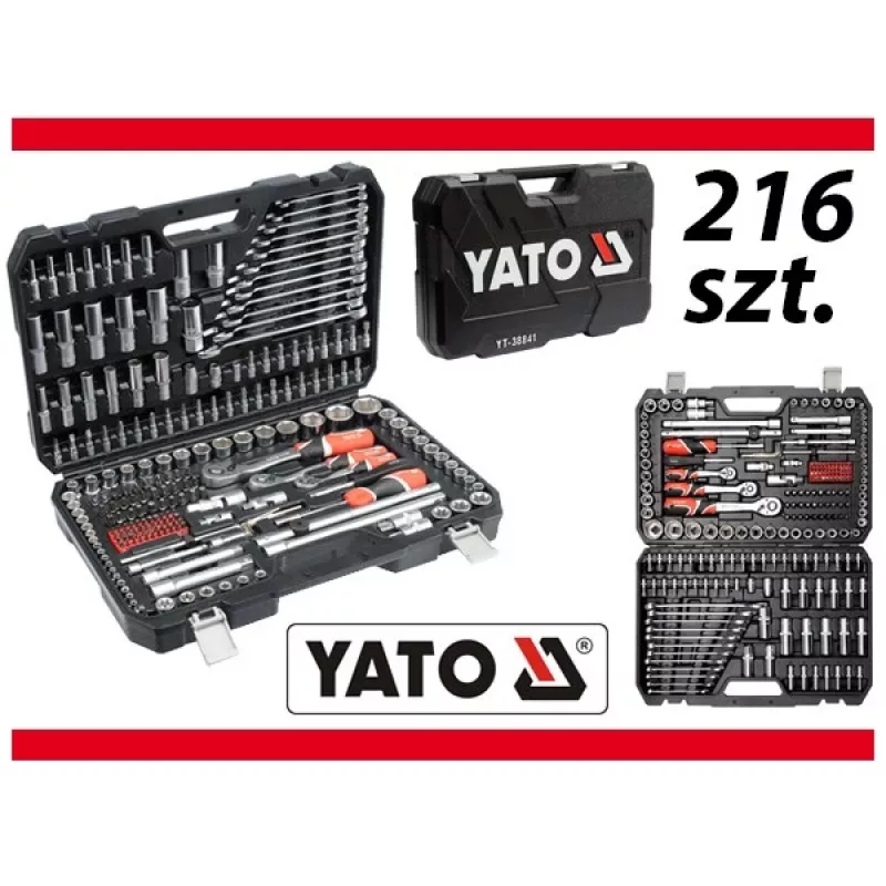 YATO YT-38841 1/4, 3/8, 1/2 Socket wrench set