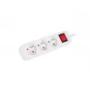 Power extension cable LANBERG PS1-03E-0300-W — 3 m cable, 3 Type E AC outlets, white, indoor