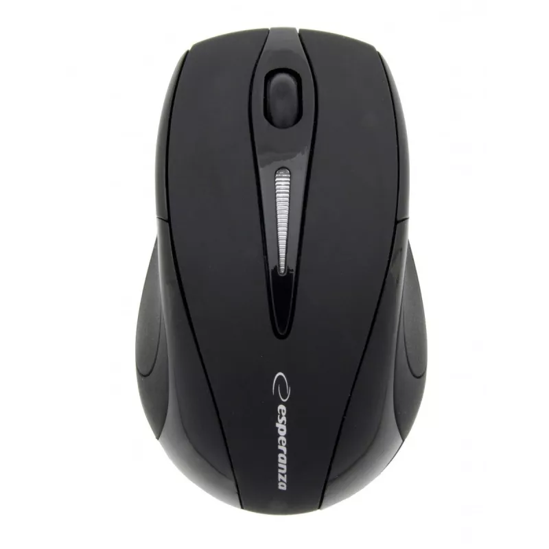 Wired? No — Wireless RF mouse ESPERANZA EM101K, ambidextrous, 1000 DPI, 2.4 GHz nano USB receiver, black