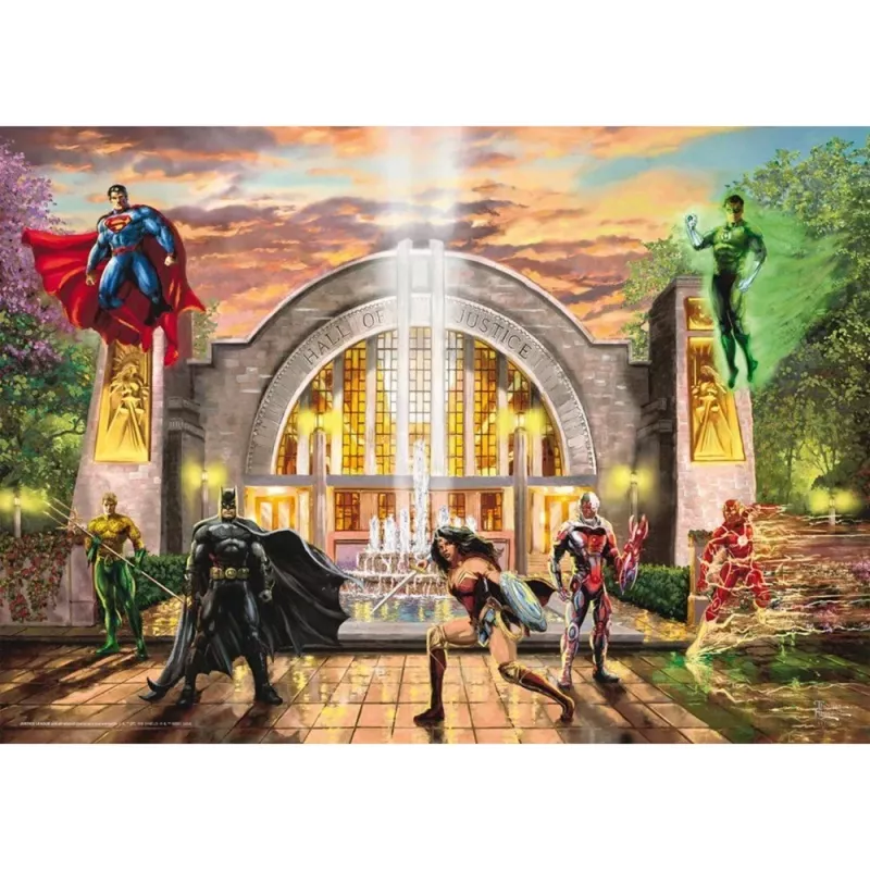 Thomas Kinkade Studios: DC Justice League - Hall Of Justice, Puzzle 1000 Pieces