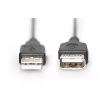 Digitus ASSMANN - USB-Extension Cable - USB (W) to USB (W) - 1.8 m (USB/USB 2.0) - Moulded - Black (AK-300200-018-S)