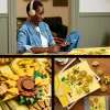 Wall mosaic set LEGO Art Vincent van Gogh Sunflowers 3D mosaic wall art set 2615 pieces 540×410×50 mm