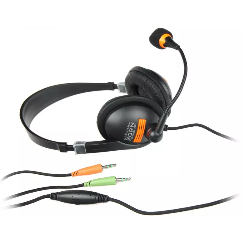 NATEC Drone Headset Wired headband Calls/Music Black, Orange