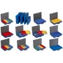 Metal parts case allit EuroPlus Pro M 44H-23, blue powder-coated, compact organizer for small components