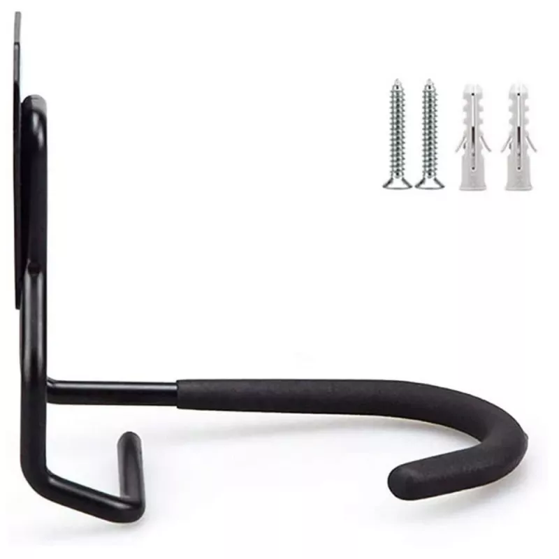 Wall bike mount MACLEAN MC-433 vertical bicycle hanger, foldable, adjustable width, for bikes up to 20 kg, black