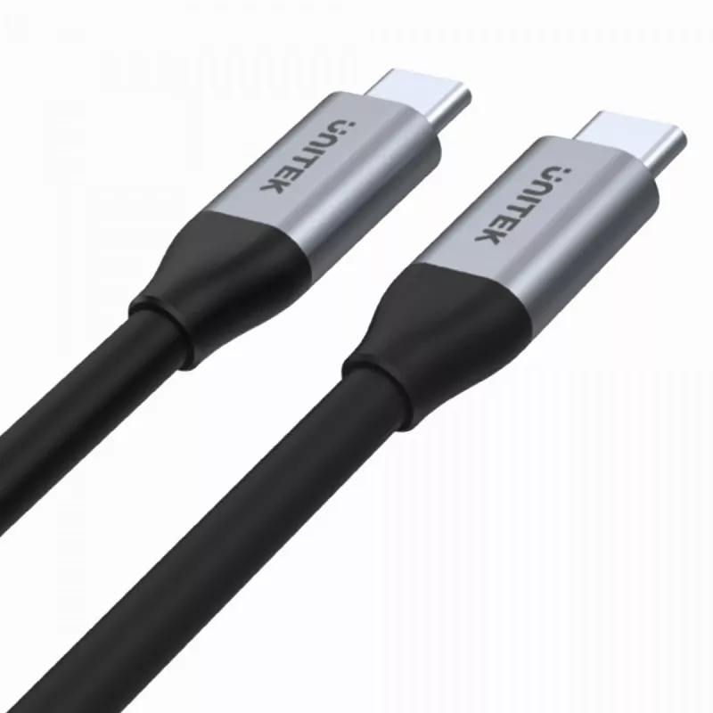 USB C to C data and charging cable Unitek C14082ABK 1 m, USB 3.2 Gen 2 (10 Gbit/s), 100 W PD, black