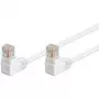 Network patch cable Delta Goobay CAT5e 2 m, U/UTP, 2×90° angled RJ-45, white
