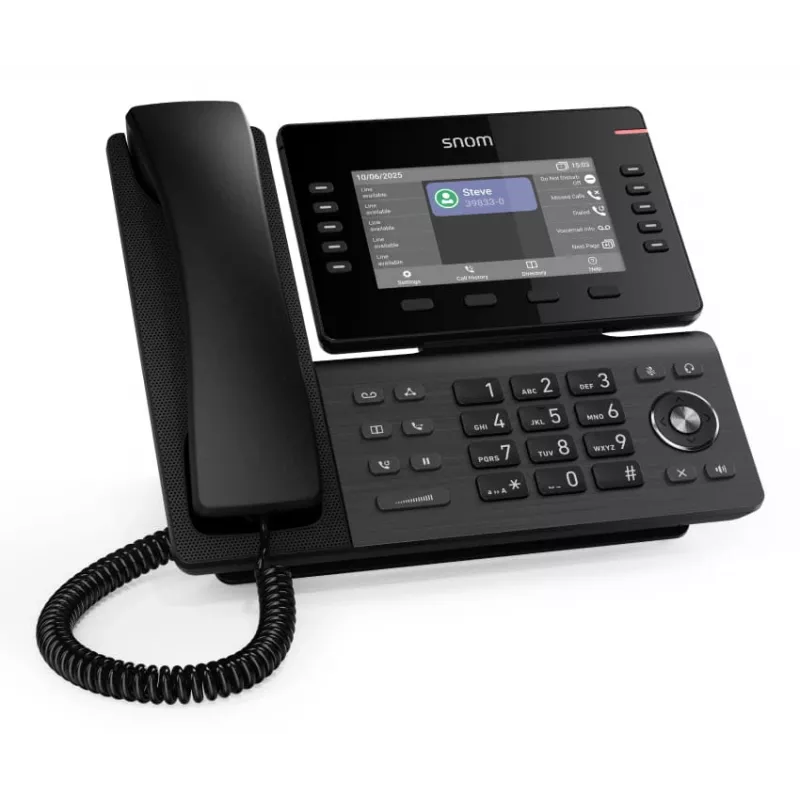 IP phone Snom D815WB Black — 5 inch IPS display, Gigabit Ethernet, Wi‑Fi 802.11n/ac, PoE, Bluetooth