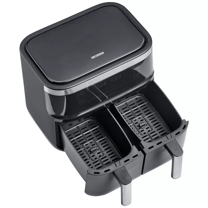 Hot air fryer Severin FR 2453 Double 3.25 L 2850 W Black Silver