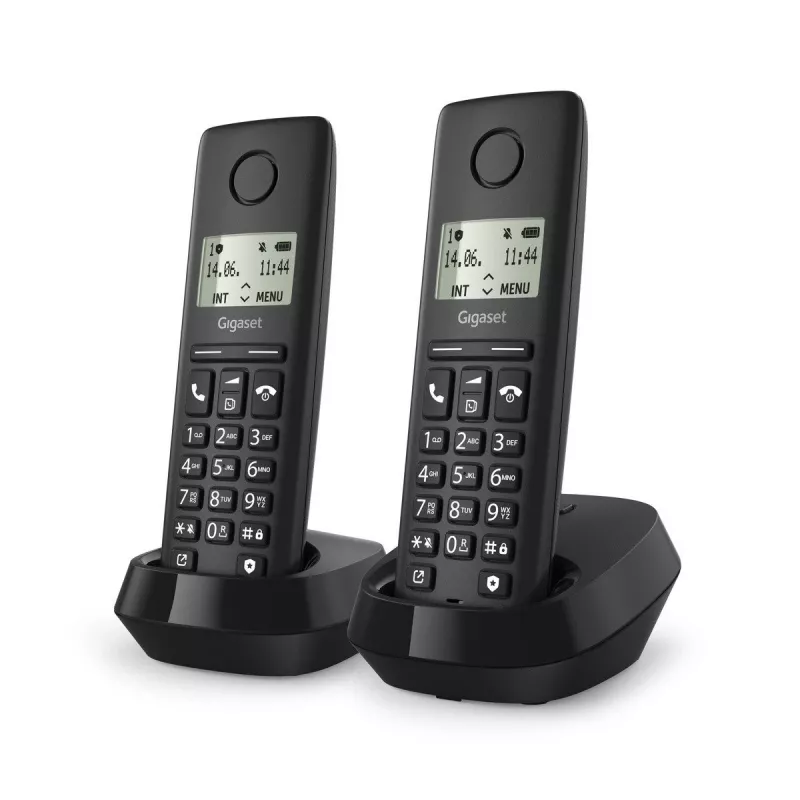 Cordless phone Gigaset Pure 100 Duo — DECT handset pair with base station