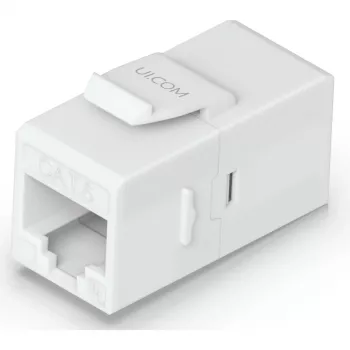 UBIQUITI CAT6 KEYSTONE COUPLER, 12-PACK. PASS-THROUGH CAT6 KEYSTONE COUPLER FOR CONNECTING PRE-TERMINATED ETHERNET CABLES SEAMLESSLY