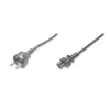 Assmann Power Cable, Schuko - C5, plug/socket, 1.8m, H05VV-F3G 0.75 mm², black (AK-440103-018-S)