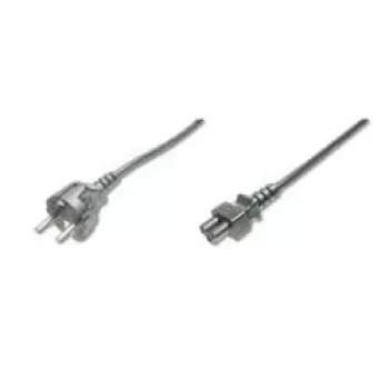 Assmann Power Cable, Schuko - C5, plug/socket, 1.8m, H05VV-F3G 0.75 mm², black (AK-440103-018-S)