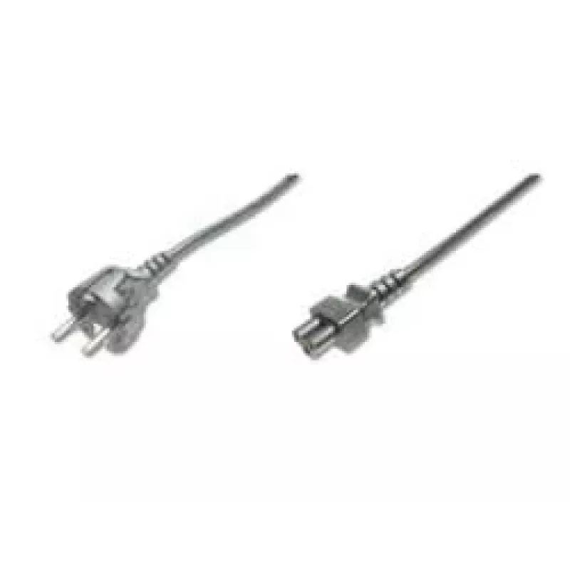 Assmann Power Cable, Schuko - C5, plug/socket, 1.8m, H05VV-F3G 0.75 mm², black (AK-440103-018-S)