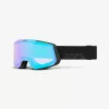 100% SNOWCRAFT Goggle winter sport goggles Black Unisex Green, Mirror, Turquoise Cylindrical(flat) lens