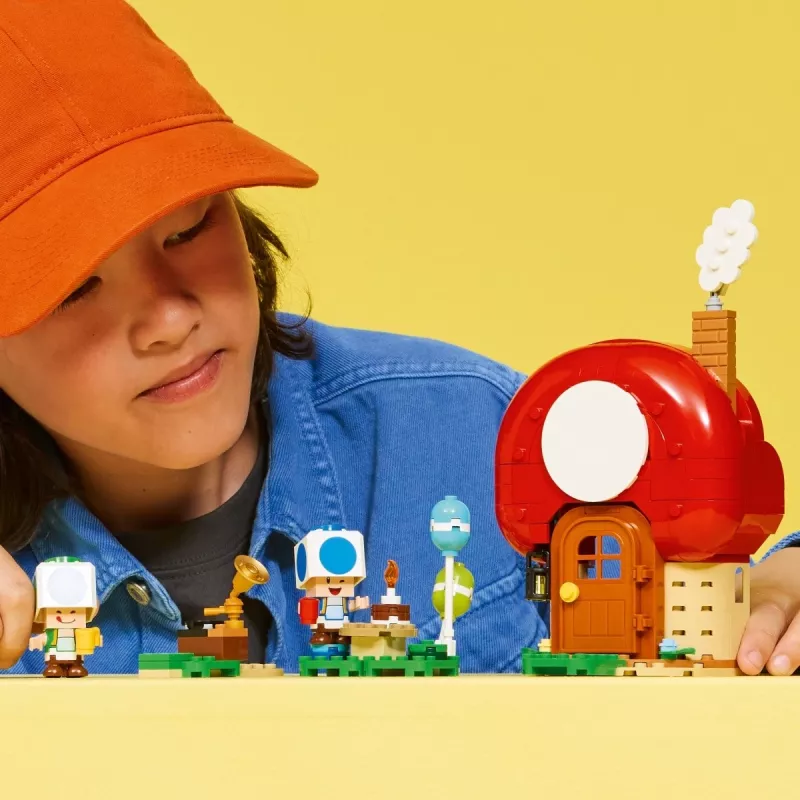 Construction toy LEGO Super Mario Party at the Toad House set 72041 with interactive play features