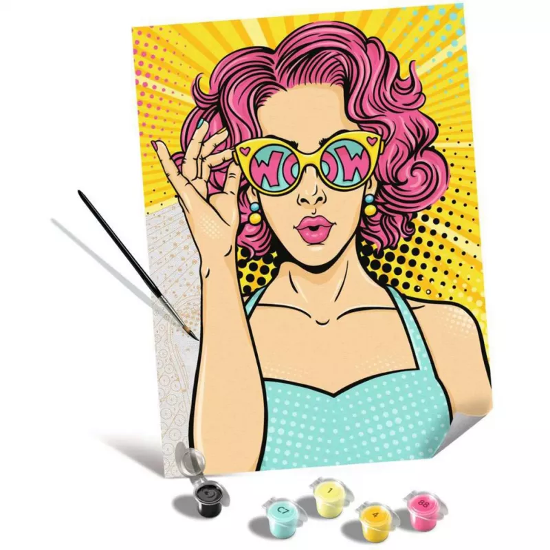 Ravensburger painting kit CreArt ART Collection Canvas Edition — Lady in Pink (PopArt)