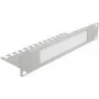 Cable management panel DeLOCK 10 inch Cable Management Brush Strip 1U grey
