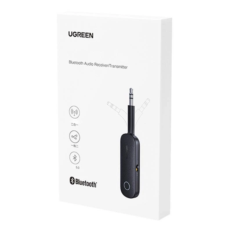 Bluetooth receiver/transmitter UGREEN CM403 — 3.5 mm jack, Bluetooth 5.0, 145 mAh battery, black