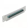 Fiber Optic Patch Panel DeLOCK 10 inch 12 Port SC Simplex Aqua 1U Grey