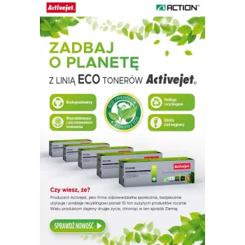 BIO Activejet ATH-35NB toner for HP, Canon printers, Replacement HP 35A CB435A, Canon CRG-712; Supreme; 1800 pages; black. ECO Toner.