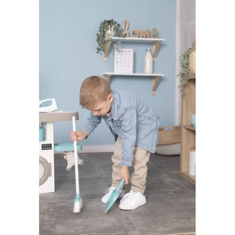 Smoby 311050 toy kitchen with laundry area and accessories